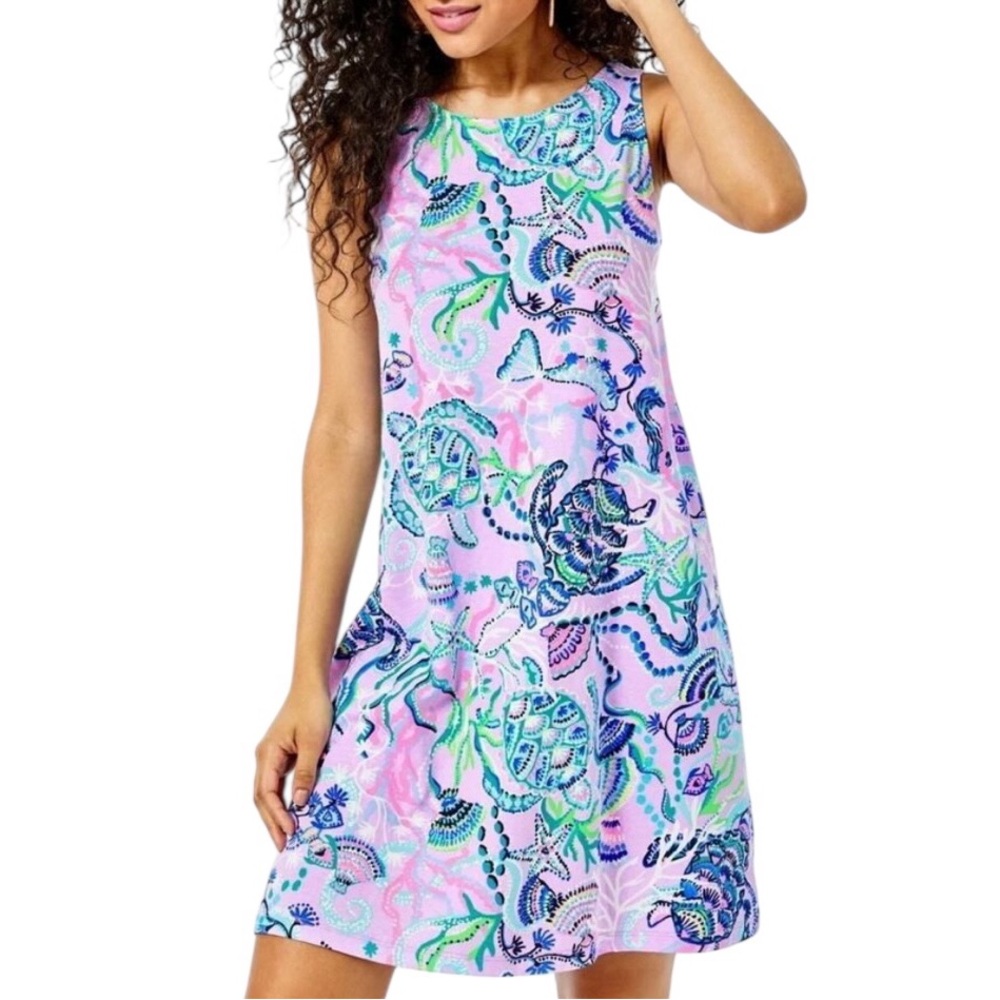 LN Lilly Pulitzer Kristen Lilac Freesia Mermaid For You Swing Mini Dress - S